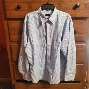 Geoffrey Beene Mens Fitted Button Up Long Sleeve Shirt XXL